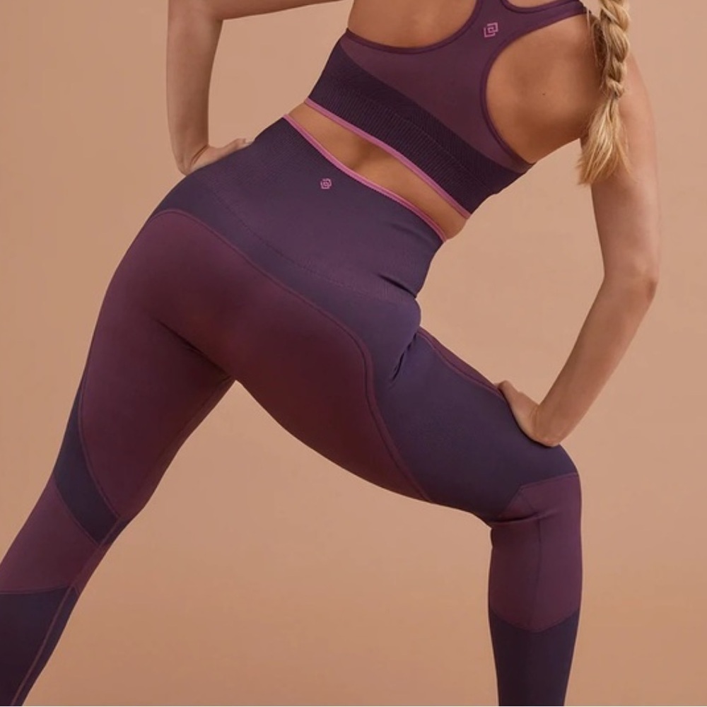 Thirdlove Flex Seamless Leggings maroon pink size large - Picture 2 of 13